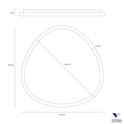 Plafoniere Moderne-Vivida International Plafoniera nera vivida lifering led 60w 3000k 4000k moderna