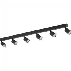 Plafoniere Moderne-Selezionato da Mazzolaluce Plafoniera nero con 6 faretti orientabili