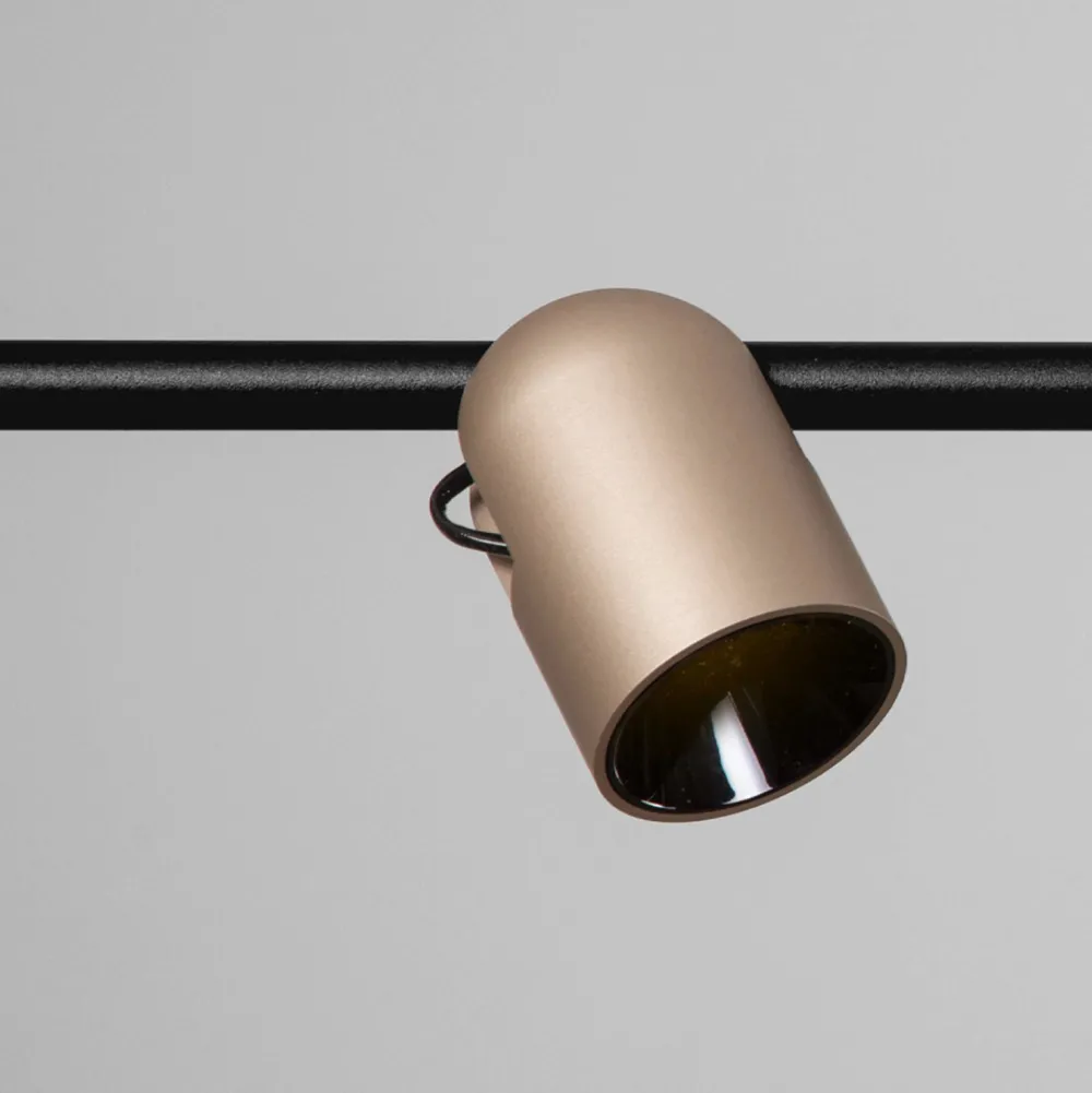 Plafoniere Moderne-Selezionato da Mazzolaluce Plafoniera nero marrone con faretti orientabili led 21w 3000k dimmerabile