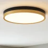 Plafoniere Moderne-Selezionato da Mazzolaluce Plafoniera nero oro rotonda 50cm led 38w 3000k