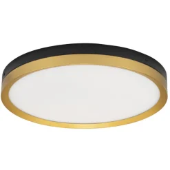 Plafoniere Moderne-Selezionato da Mazzolaluce Plafoniera nero oro rotonda 40cm led 31w 3000k