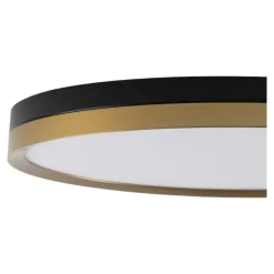 Plafoniere Moderne-Selezionato da Mazzolaluce Plafoniera nero oro rotonda 40cm led 31w 3000k