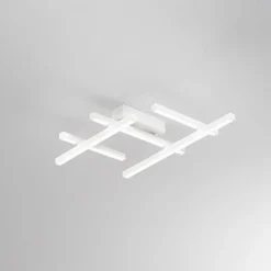 Plafoniere Moderne-Perenz Illuminazione Plafoniera net bianca perenz led 30w cct design moderna