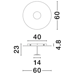 Plafoniere Moderne-Selezionato da Mazzolaluce Plafoniera nina led 30w 3000k dimmerabile bianca per camera da letto
