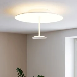 Plafoniere Moderne-Selezionato da Mazzolaluce Plafoniera nina moderna bianca led 15w 3000k dimmerabile