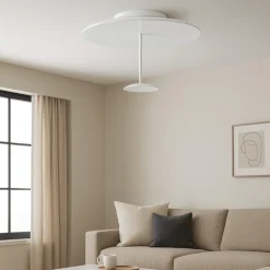 Plafoniere Moderne-Selezionato da Mazzolaluce Plafoniera nina moderna bianca led 15w 3000k dimmerabile
