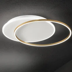 Plafoniere Moderne-Perenz Illuminazione Plafoniera obit led 43w 3000k bianco oro