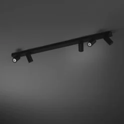 Plafoniere Moderne-Perenz Illuminazione Plafoniera oddy perenz con spot nero per soggiorno