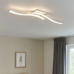 Plafoniere Moderne-Selezionato da Mazzolaluce Plafoniera onde led 3000k da camera da letto