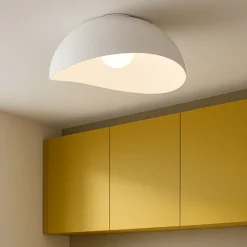 Plafoniere Moderne-Selezionato da Mazzolaluce Plafoniera opi cupola 50cm semisfera bianca moderna