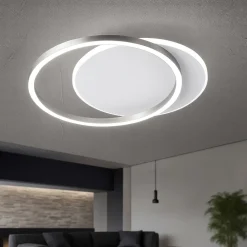 Plafoniere Moderne-Selezionato da Mazzolaluce Plafoniera orbit bianco grigio led 60w 3000k moderna perenz