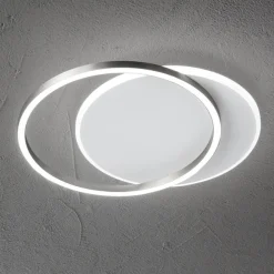 Plafoniere Moderne-Selezionato da Mazzolaluce Plafoniera orbit bianco grigio led 60w 3000k moderna perenz