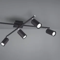 Plafoniere Moderne-Selezionato da Mazzolaluce Plafoniera orientabile moderna con 5 faretti cilindrici