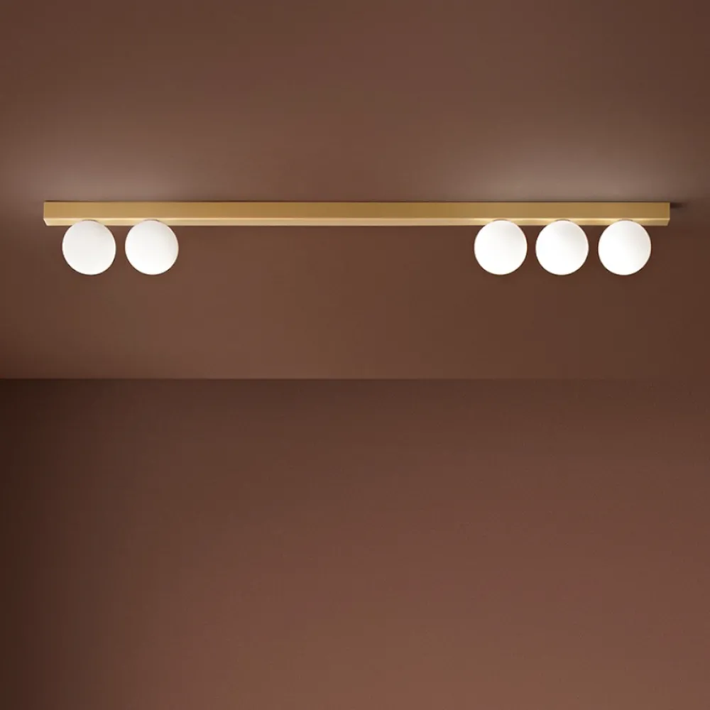Plafoniere Moderne-Perenz Illuminazione Plafoniera oro con sfere per salotto moderno snooky perenz
