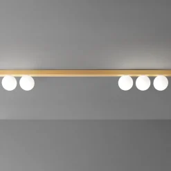 Plafoniere Moderne-Perenz Illuminazione Plafoniera oro con sfere per salotto moderno snooky perenz