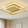 Plafoniere Moderne-Selezionato da Mazzolaluce Plafoniera oro design moderna led 3000k quadrata