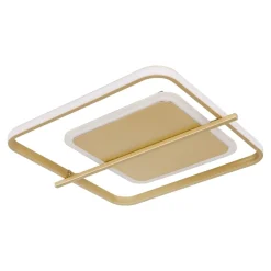 Plafoniere Moderne-Selezionato da Mazzolaluce Plafoniera oro design moderna led 3000k quadrata