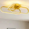 Plafoniere Moderne-Selezionato da Mazzolaluce Plafoniera oro design per soggiorno moderno led 3000k dimmerabile