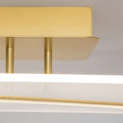Plafoniere Moderne-Selezionato da Mazzolaluce Plafoniera oro led 3000k per soggiorno minimal