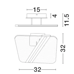 Plafoniere Moderne-Selezionato da Mazzolaluce Plafoniera oro led 3000k per soggiorno minimal