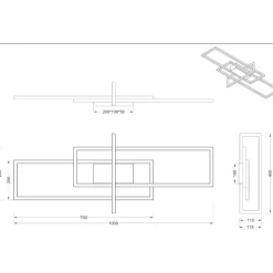 Plafoniere Moderne-Selezionato da Mazzolaluce Plafoniera oro led 34w 3000k dimmerabile moderna design per soggiorno