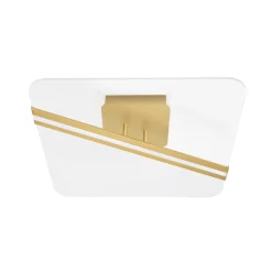 Plafoniere Moderne-Selezionato da Mazzolaluce Plafoniera oro led 33w 3000k per salotto contemporaneo