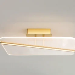 Plafoniere Moderne-Selezionato da Mazzolaluce Plafoniera oro led 33w 3000k per salotto contemporaneo
