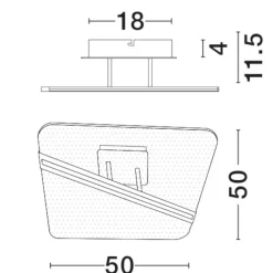 Plafoniere Moderne-Selezionato da Mazzolaluce Plafoniera oro led 33w 3000k per salotto contemporaneo