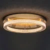 Plafoniere Moderne-Selezionato da Mazzolaluce Plafoniera oro per soggiorno cerchio led stile contemporaneo