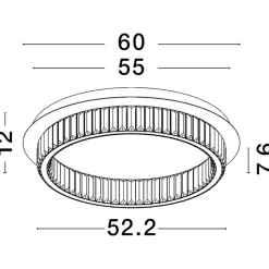 Plafoniere Moderne-Selezionato da Mazzolaluce Plafoniera oro rotonda di cristallo per salotto led 40w 3500k