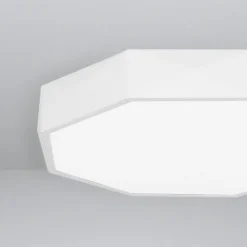 Plafoniere Moderne-Selezionato da Mazzolaluce Plafoniera ottagonale bianca design moderna led per soggiorno