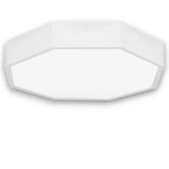 Plafoniere Moderne-Selezionato da Mazzolaluce Plafoniera ottagonale bianca design moderna led per soggiorno