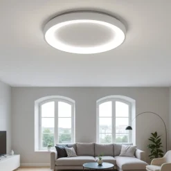 Plafoniere Moderne-Vivida International Plafoniera ovale bianca led 80w 3000k 4000k vivida lifering-r