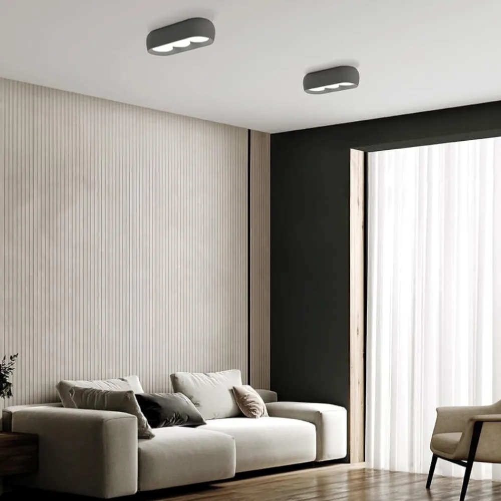 Plafoniere Moderne-Sforzin Illuminazione Plafoniera ovale da cucina sforzin mysia