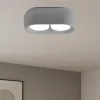 Plafoniere Moderne-Sforzin Illuminazione Plafoniera ovale da cucina sforzin mysia grigia