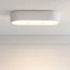 Plafoniere Moderne-Sforzin Illuminazione Plafoniera ovale moderna di gesso bianco sforzin mysia
