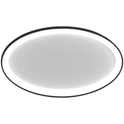 Plafoniere Moderne-Vivida International Plafoniera ovale nera led 40w 3000k 4000k dimmerabile vivida lifering