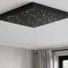Plafoniere Moderne-Selezionato da Mazzolaluce Plafoniera pannello led cielo stellato nero 30x30