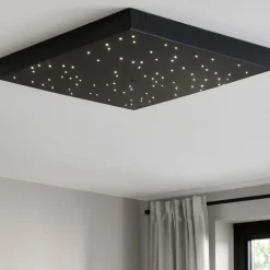 Plafoniere Moderne-Selezionato da Mazzolaluce Plafoniera pannello led cielo stellato nero 30x30