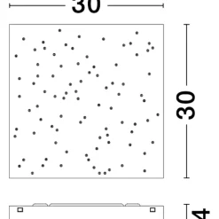 Plafoniere Moderne-Selezionato da Mazzolaluce Plafoniera pannello per camera da letto cielo stellato bianco led 3000k 4000k 8w