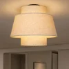 Plafoniere Moderne-Selezionato da Mazzolaluce Plafoniera paralume di tessuto beige
