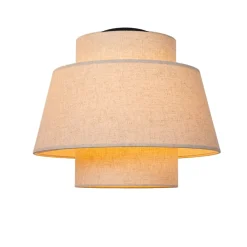Plafoniere Moderne-Selezionato da Mazzolaluce Plafoniera paralume di tessuto beige