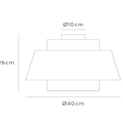 Plafoniere Moderne-Selezionato da Mazzolaluce Plafoniera paralume di tessuto beige