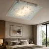 Plafoniere Moderne-Selezionato da Mazzolaluce Plafoniera per camera da letto quadrata 40cm di vetro in cristallo