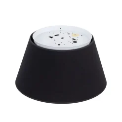 Plafoniere Moderne-Selezionato da Mazzolaluce Plafoniera per camera da letto cono di tessuto nero 38 cm