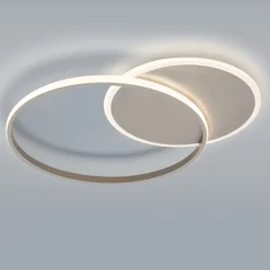 Plafoniere Moderne-Vivida International Plafoniera per camera da letto cerchi led 3000k 4000k sabbia vivida eclipse2