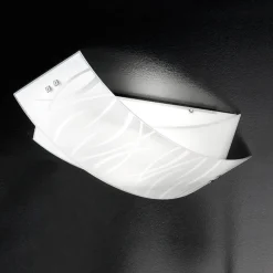 Plafoniere Moderne-Gea Luce Plafoniera per camera da letto agnese medium vetri fili bianchi
