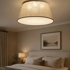 Plafoniere Moderne-Selezionato da Mazzolaluce Plafoniera per camera da letto cono di tessuto da soffitto