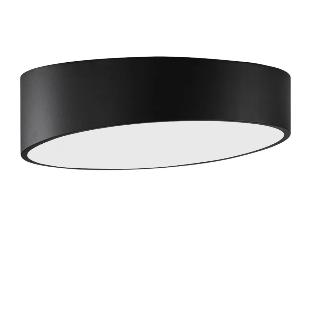 Plafoniere Moderne-Selezionato da Mazzolaluce Plafoniera per camera da letto nera moderna tonda