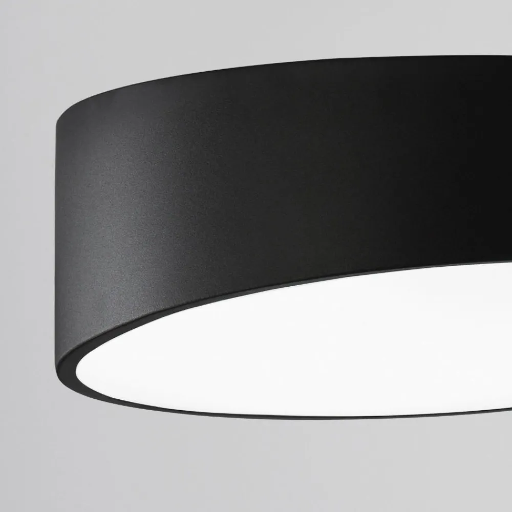 Plafoniere Moderne-Selezionato da Mazzolaluce Plafoniera per camera da letto nera moderna tonda